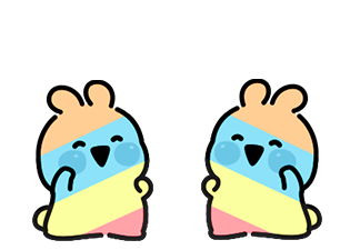 무지개 댄스를 추는 총총 2마리